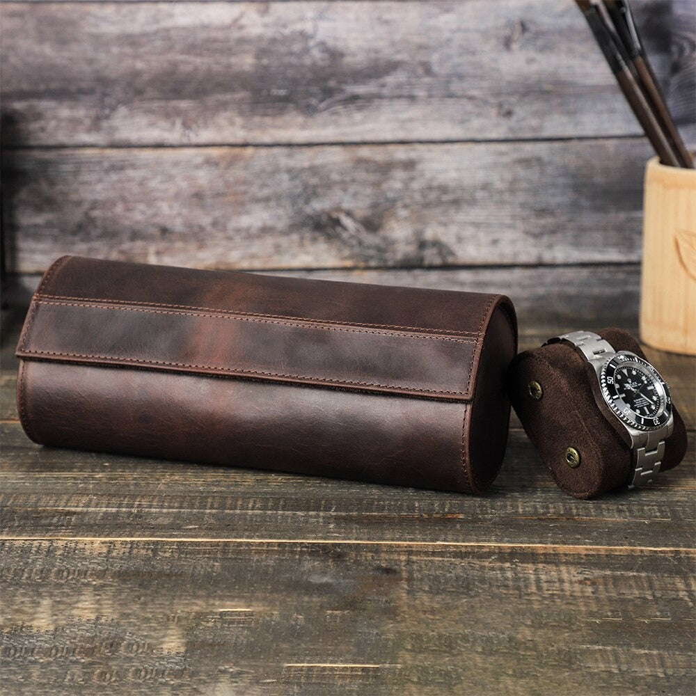 Étui à montres en cuir véritable - Lifestyle Paradis